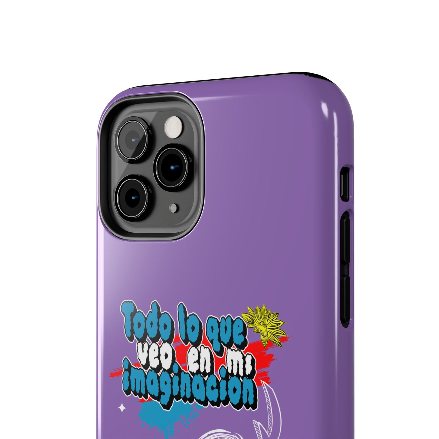 Funda para teléfono "Todo lo que veo en mi imaginación" - Lila
