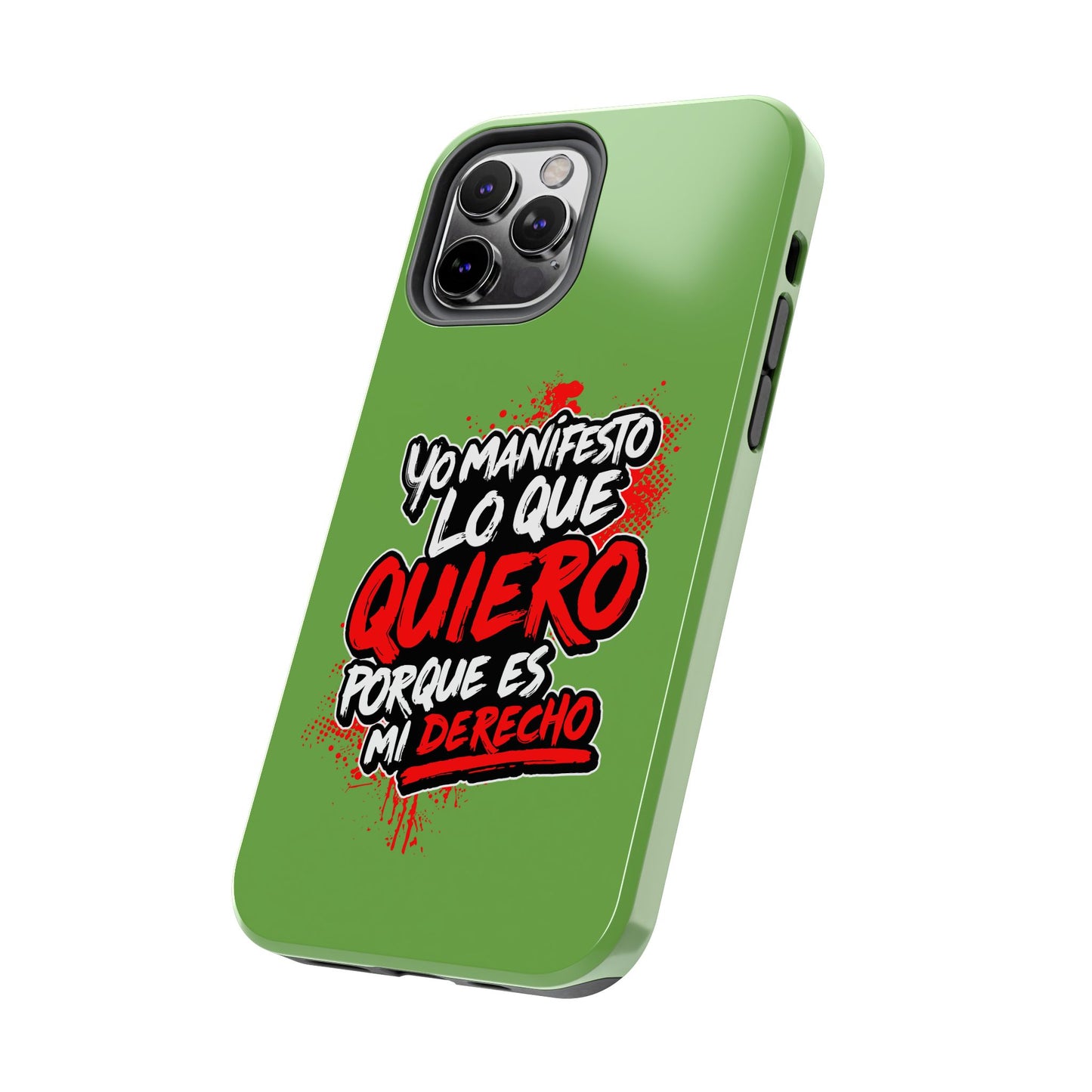 Funda para teléfono "Yo manifiesto lo que quiero" - Verde
