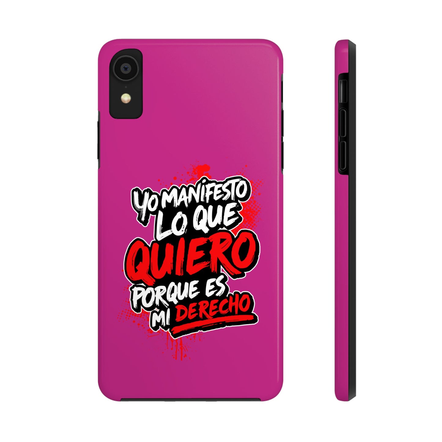 Funda para teléfono "Yo manifiesto lo que quiero" - Fucsia