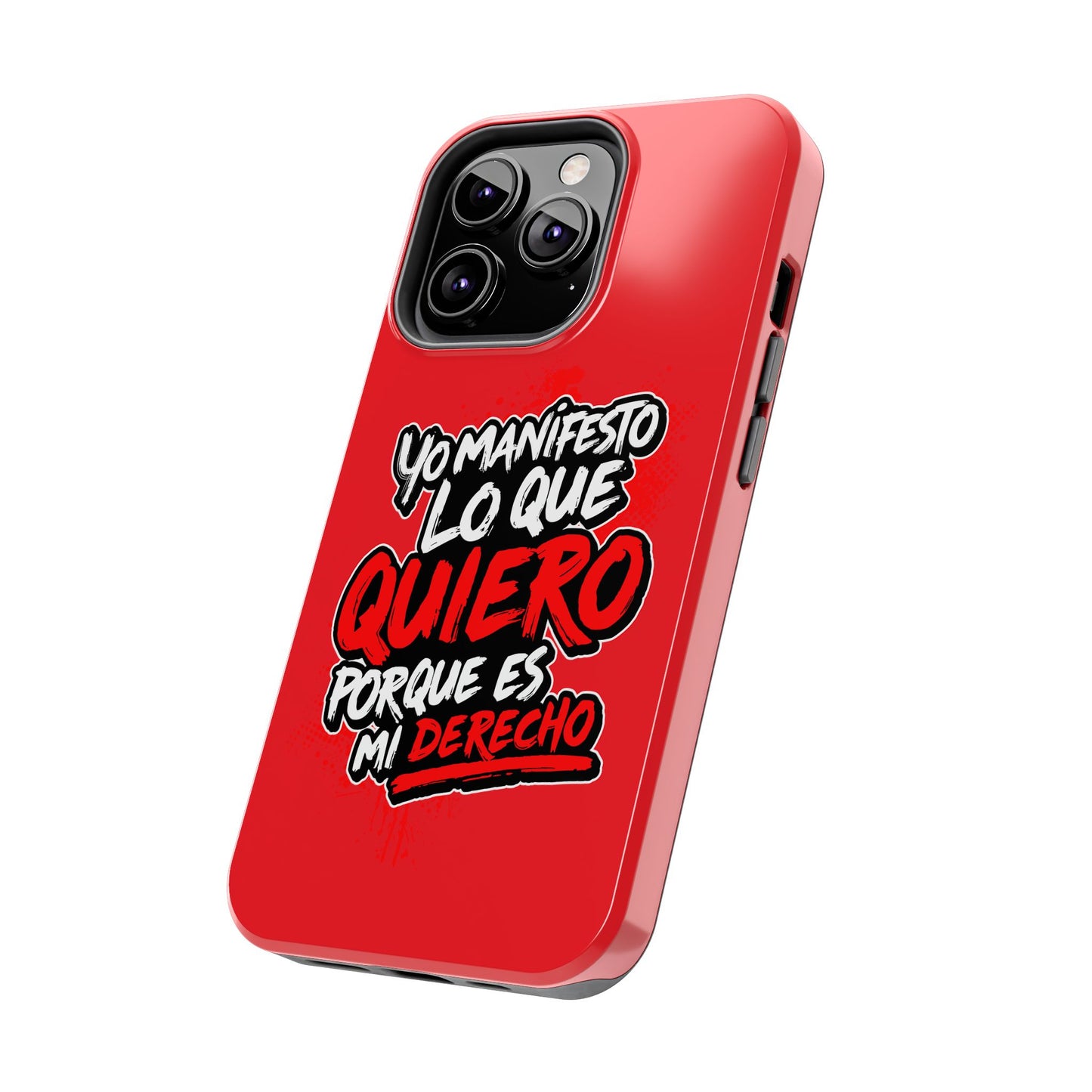 Funda para teléfono "Yo manifiesto lo que quiero" - Rojo