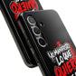 Funda para teléfono "Yo manifiesto lo que quiero" - Negro