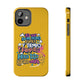 Funda para teléfono "Yo vivo en propio espacio y tiempo" - Amarillo