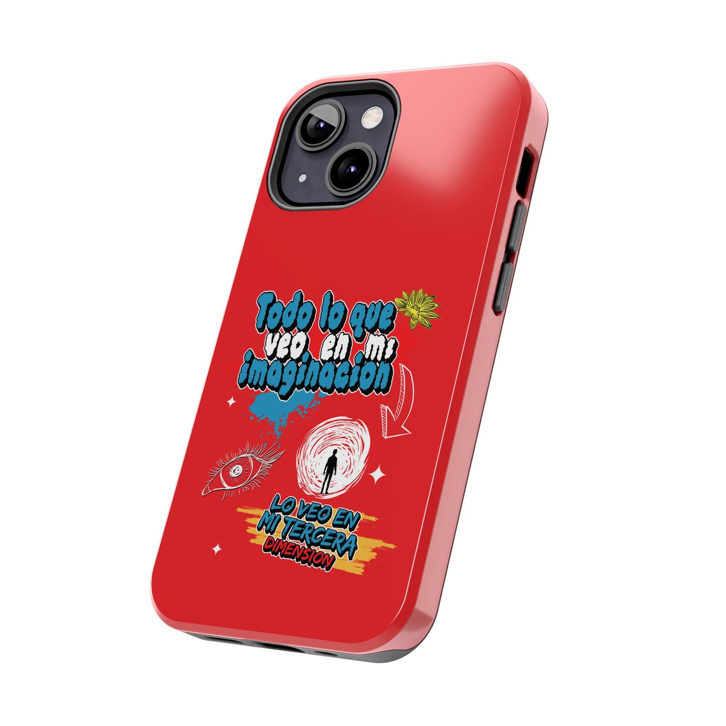 Funda para teléfono "Todo lo que veo en mi imaginación" - Rojo