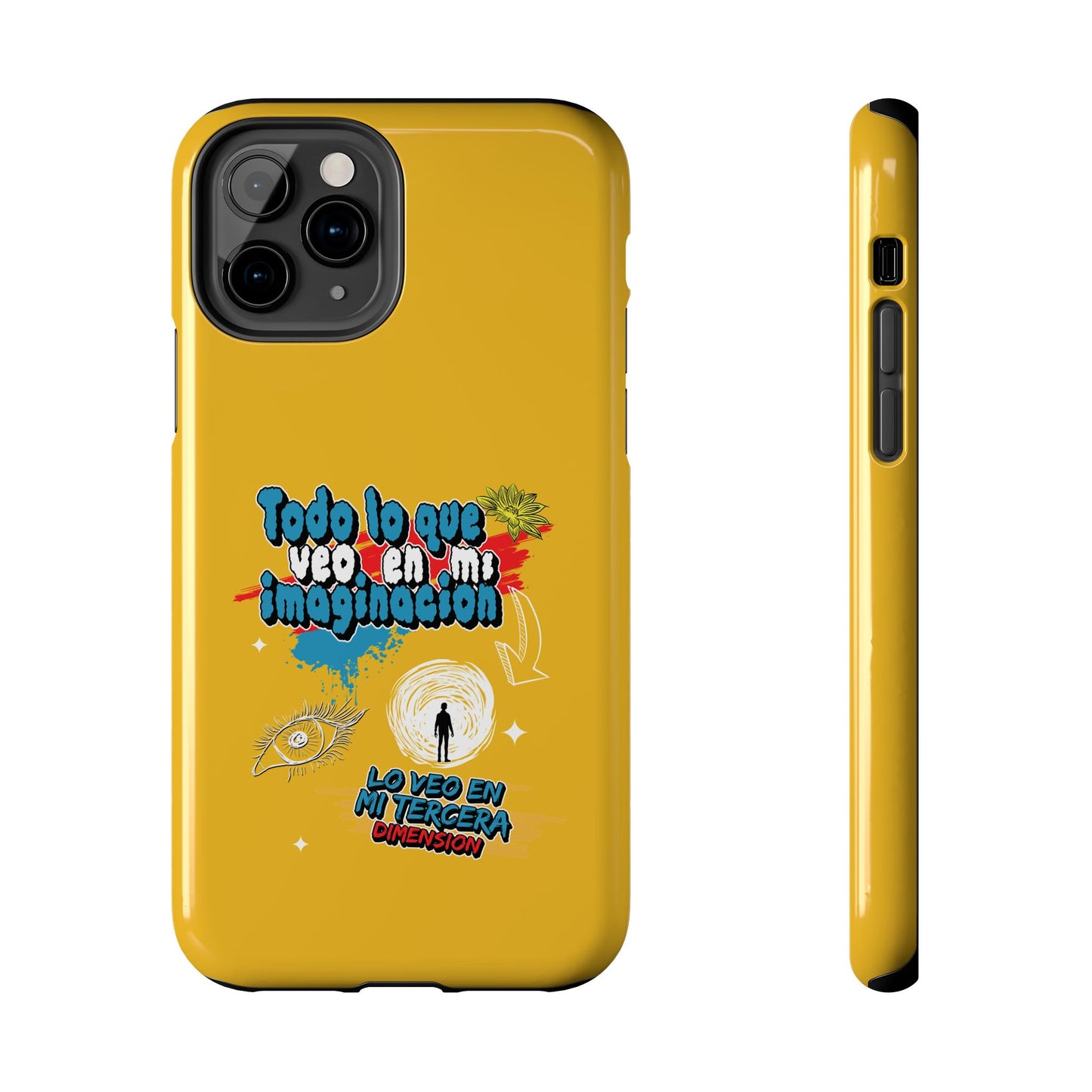 Funda para teléfono "Todo lo que veo en mi imaginación" - Amarillo