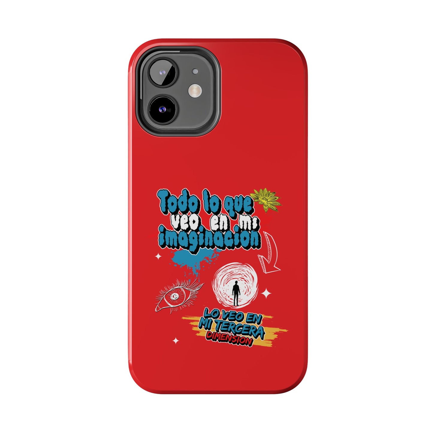 Funda para teléfono "Todo lo que veo en mi imaginación" - Rojo