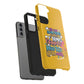 Funda para teléfono "Yo vivo en propio espacio y tiempo" - Amarillo
