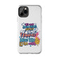 Funda para teléfono "Yo vivo en propio espacio y tiempo" - Blanco