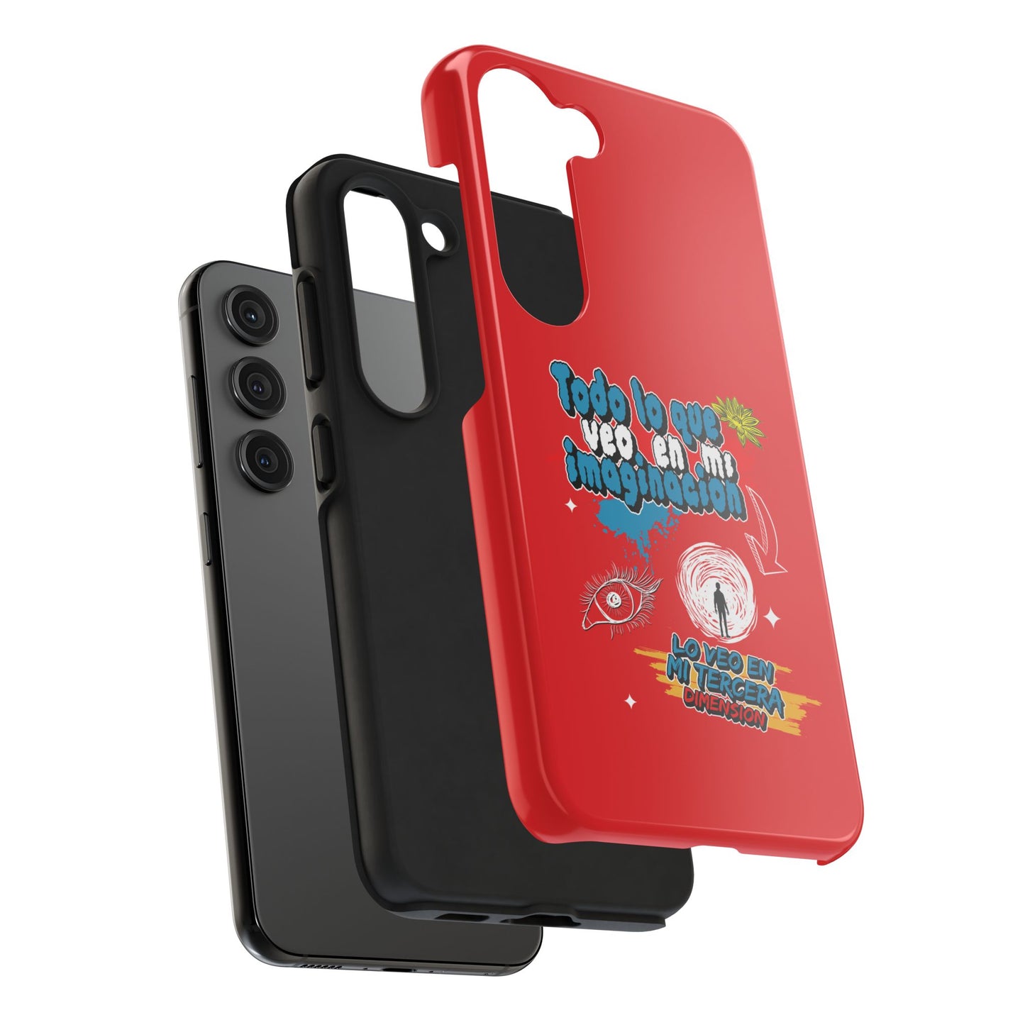 Funda para teléfono "Todo lo que veo en mi imaginación" - Rojo