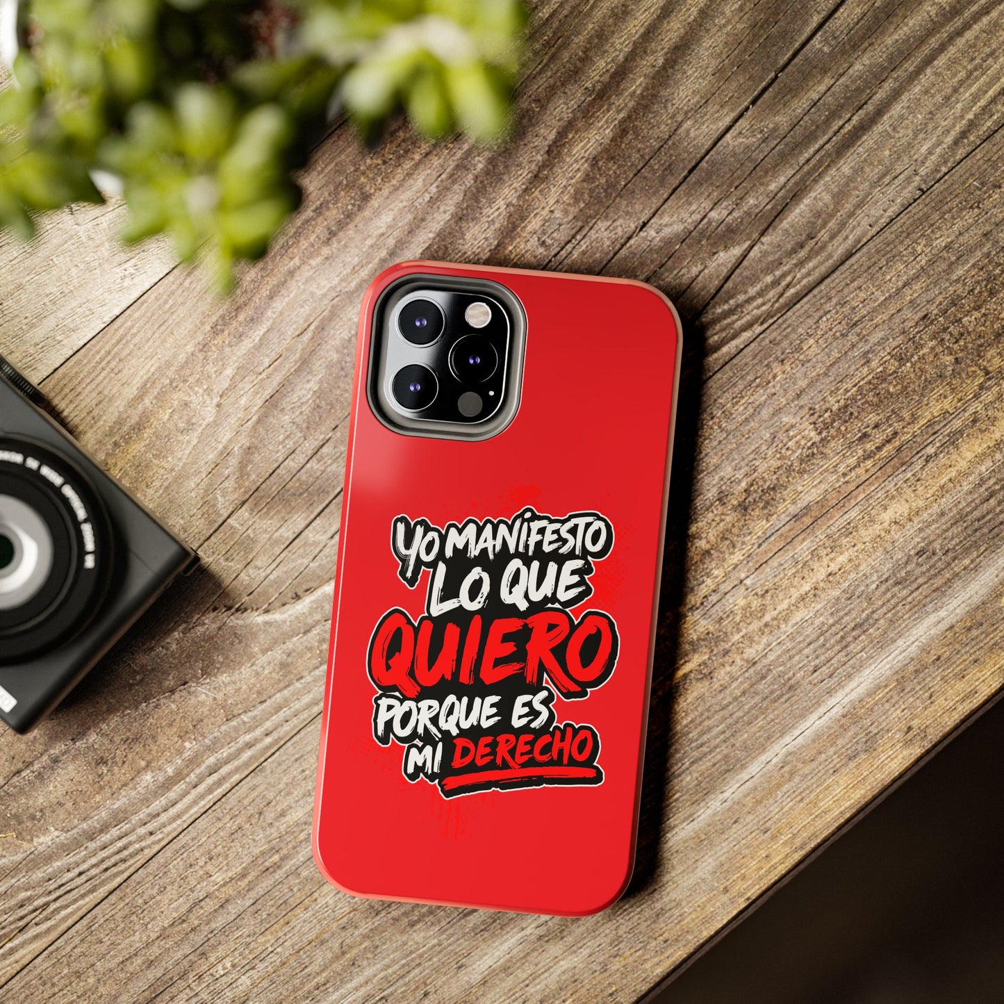 Funda para teléfono "Yo manifiesto lo que quiero" - Rojo