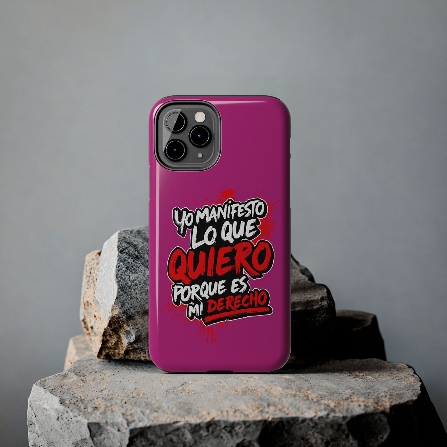 Funda para teléfono "Yo manifiesto lo que quiero" - Fucsia