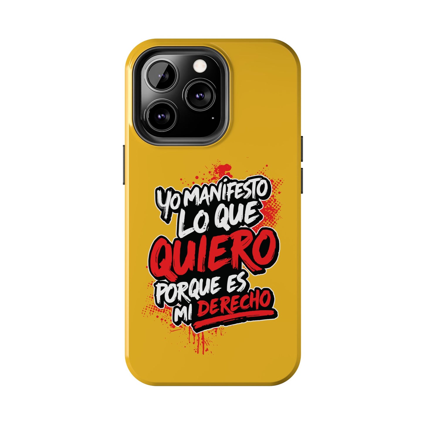 Funda para teléfono "Yo manifiesto lo que quiero" - Amarillo