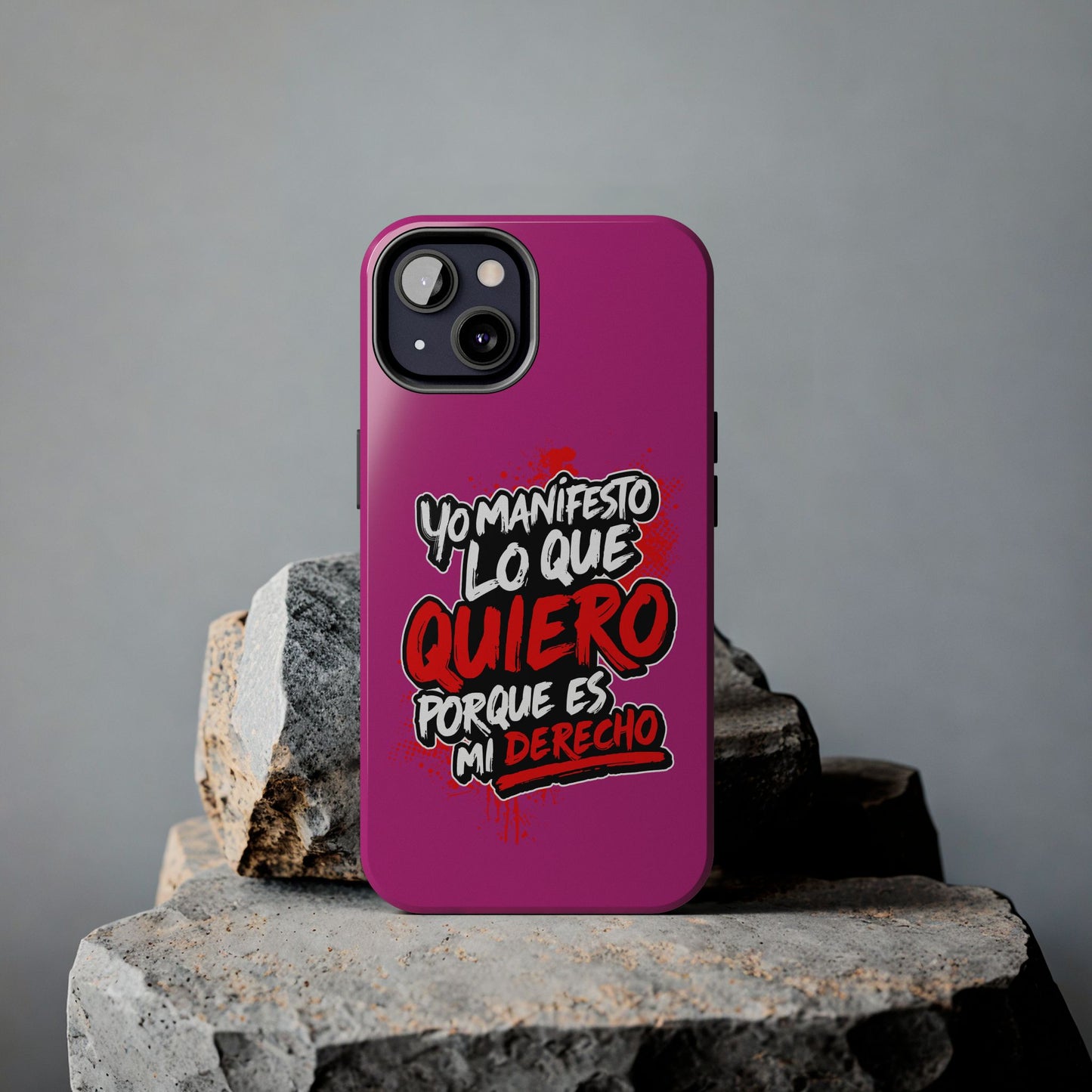 Funda para teléfono "Yo manifiesto lo que quiero" - Fucsia