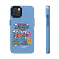 Funda para teléfono "Yo vivo en propio espacio y tiempo" - Celeste