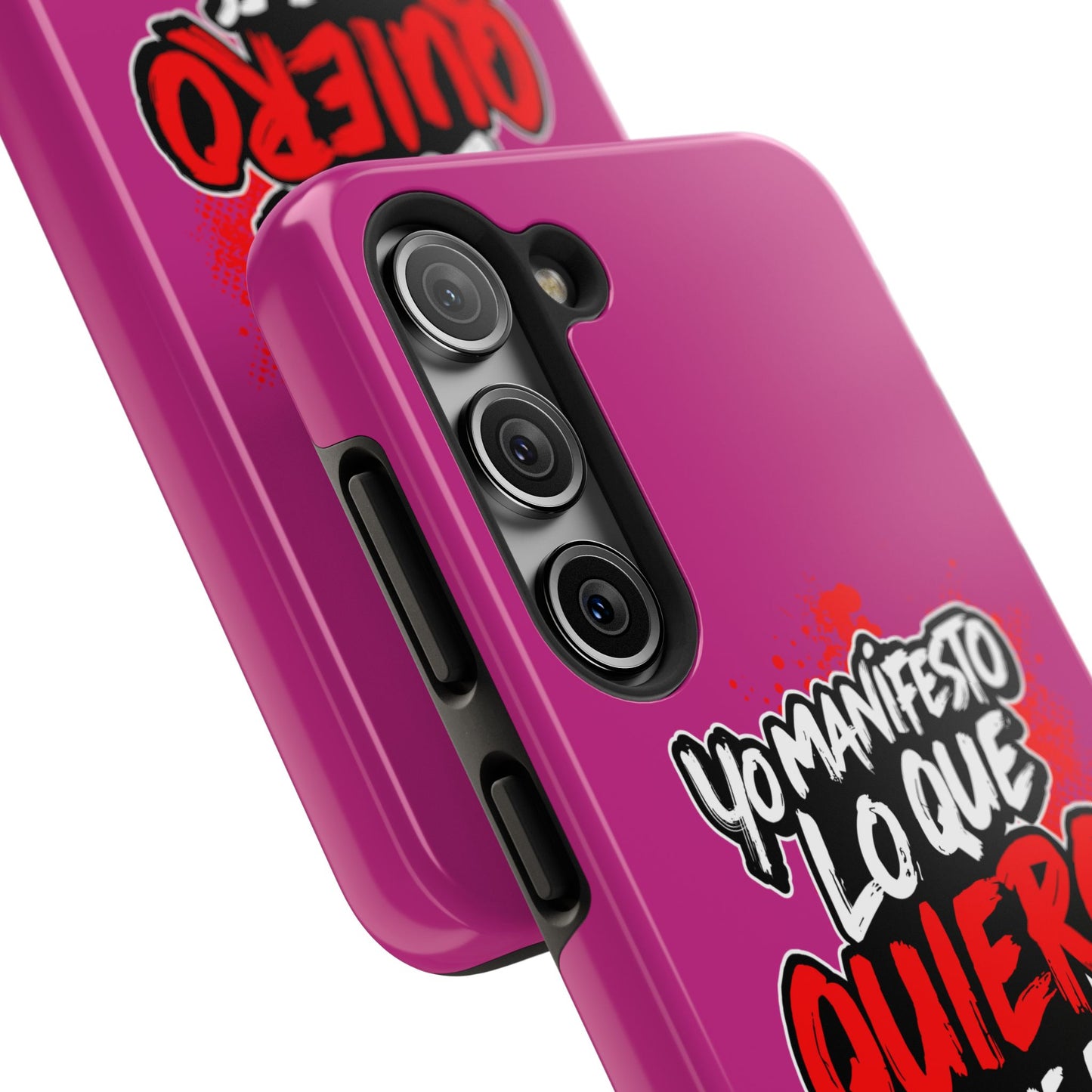 Funda para teléfono "Yo manifiesto lo que quiero" - Fucsia