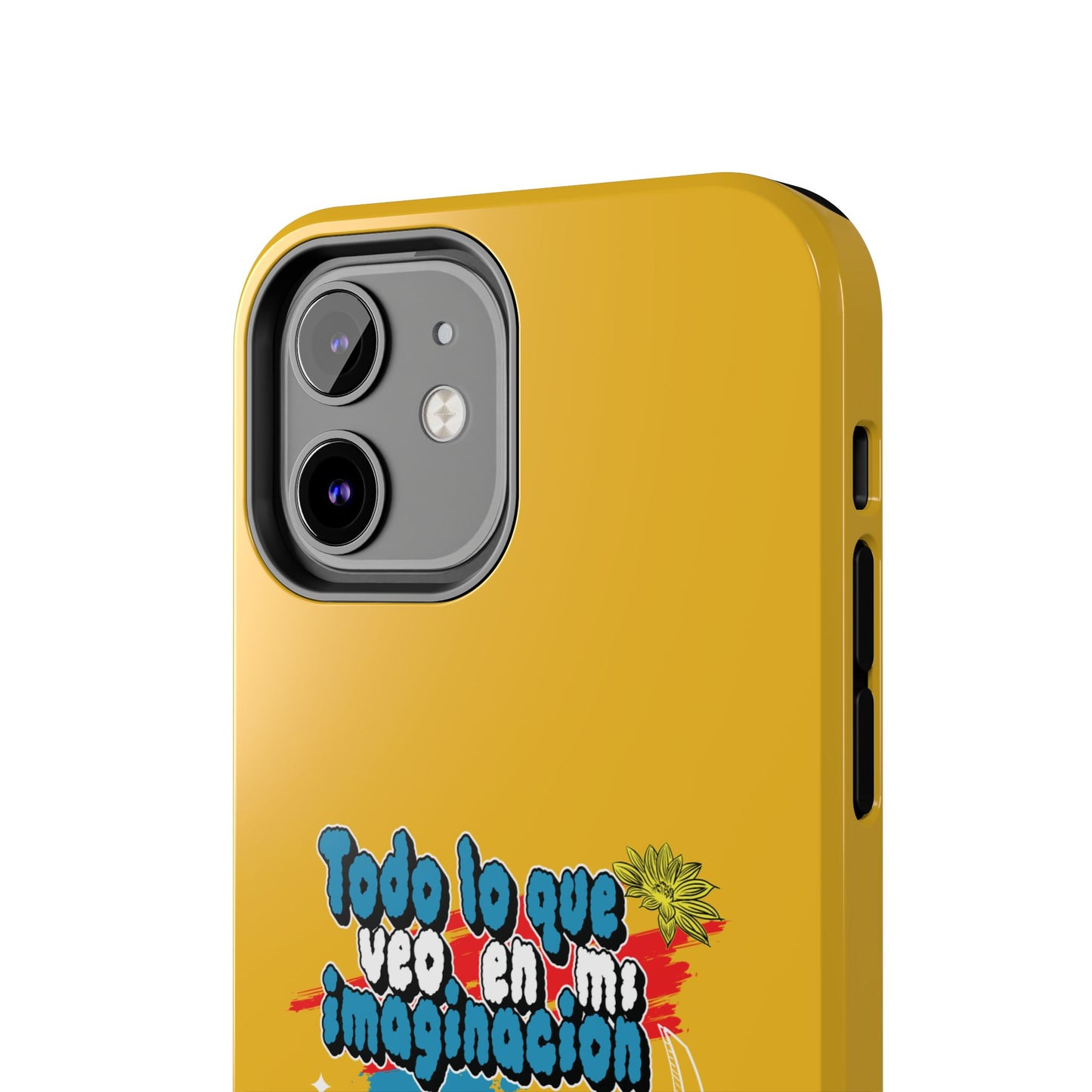 Funda para teléfono "Todo lo que veo en mi imaginación" - Amarillo