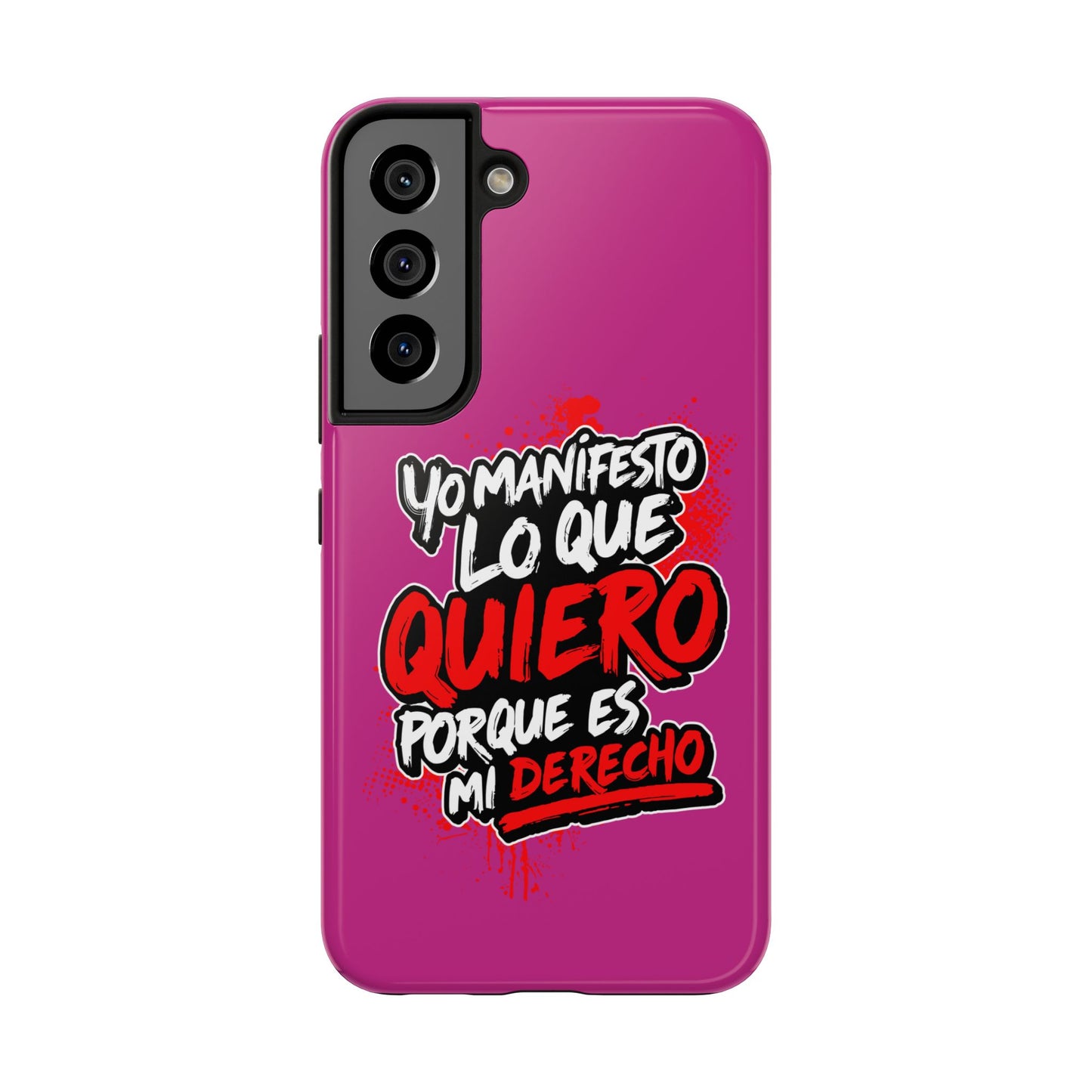 Funda para teléfono "Yo manifiesto lo que quiero" - Fucsia