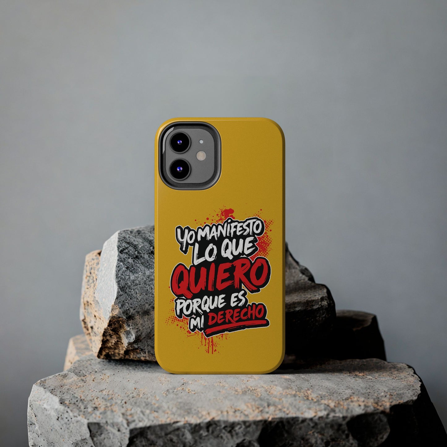 Funda para teléfono "Yo manifiesto lo que quiero" - Amarillo