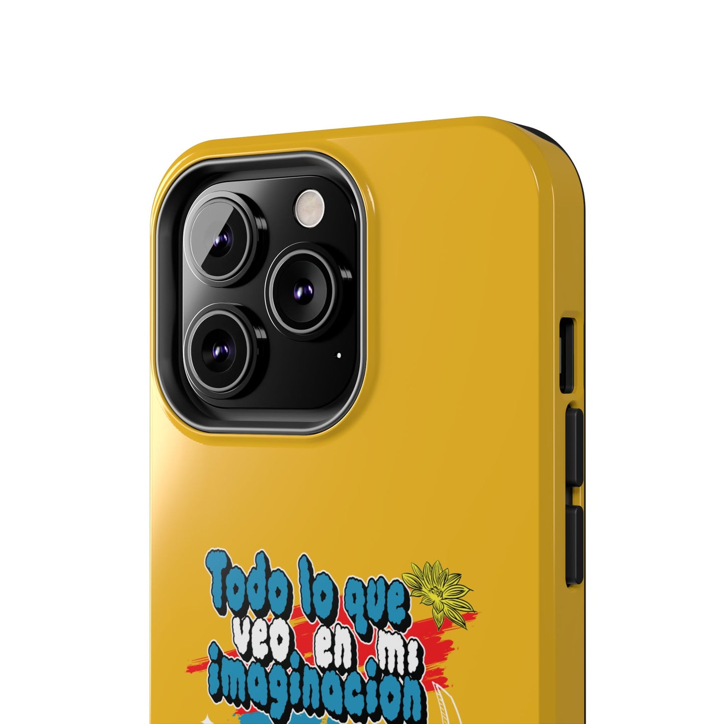 Funda para teléfono "Todo lo que veo en mi imaginación" - Amarillo