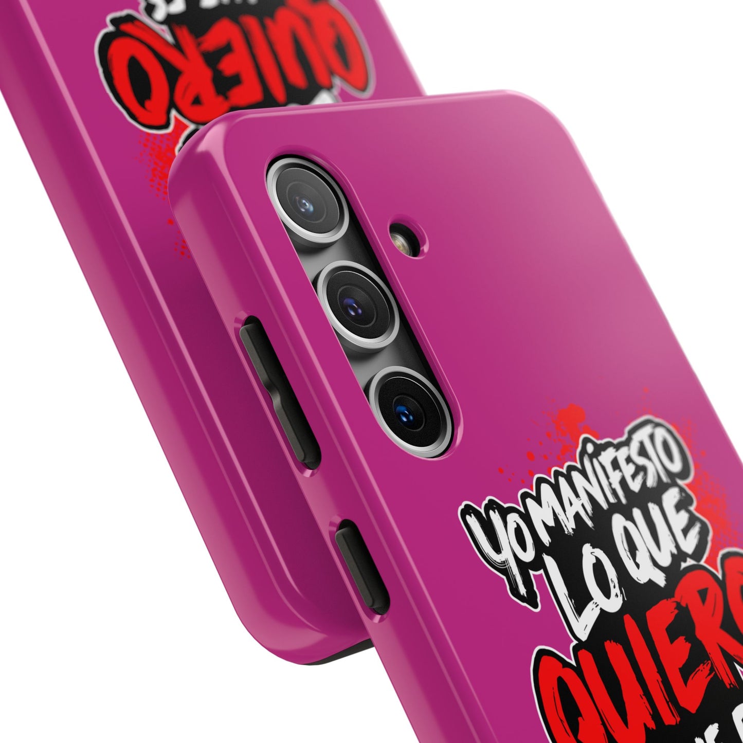 Funda para teléfono "Yo manifiesto lo que quiero" - Fucsia