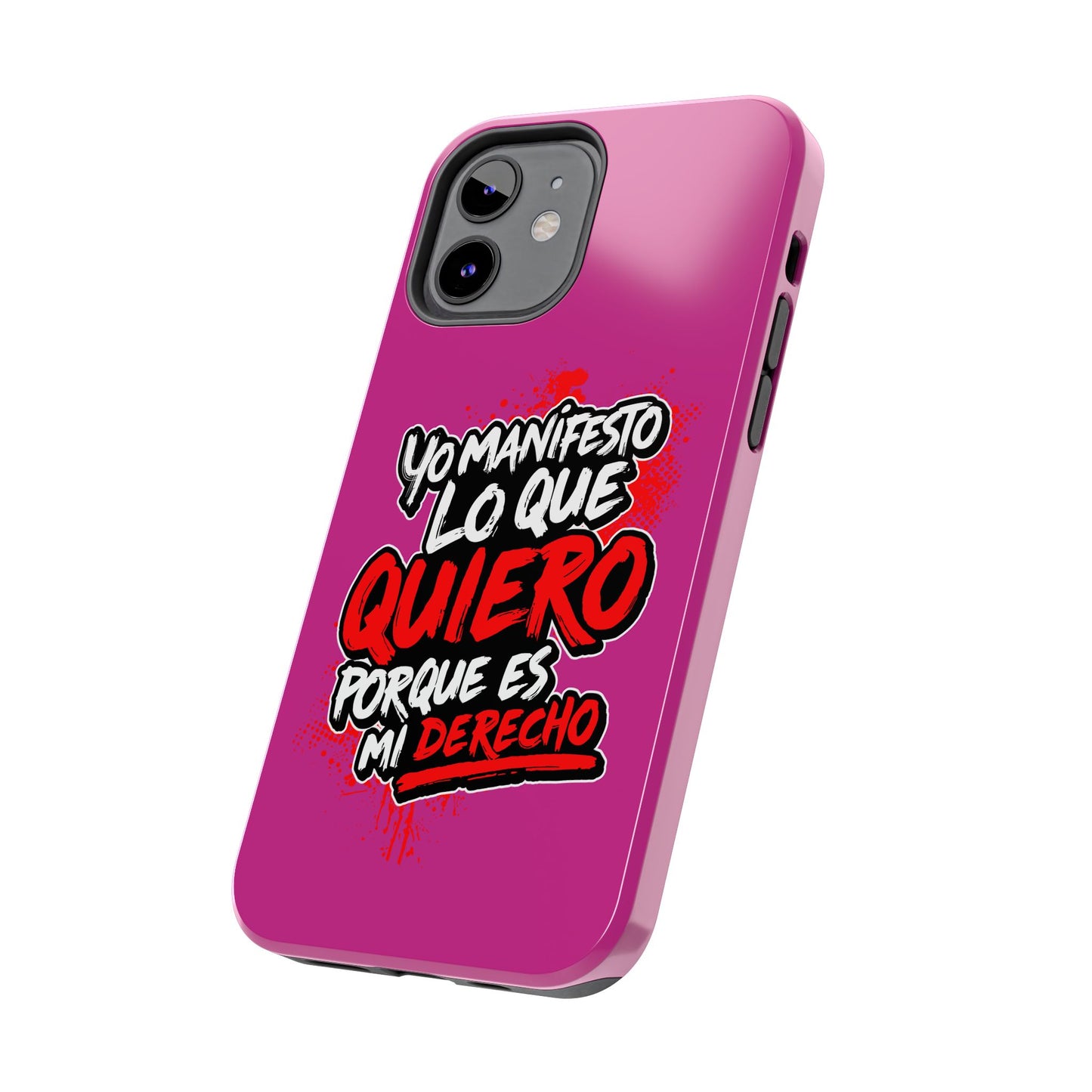 Funda para teléfono "Yo manifiesto lo que quiero" - Fucsia