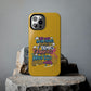 Funda para teléfono "Yo vivo en propio espacio y tiempo" - Amarillo