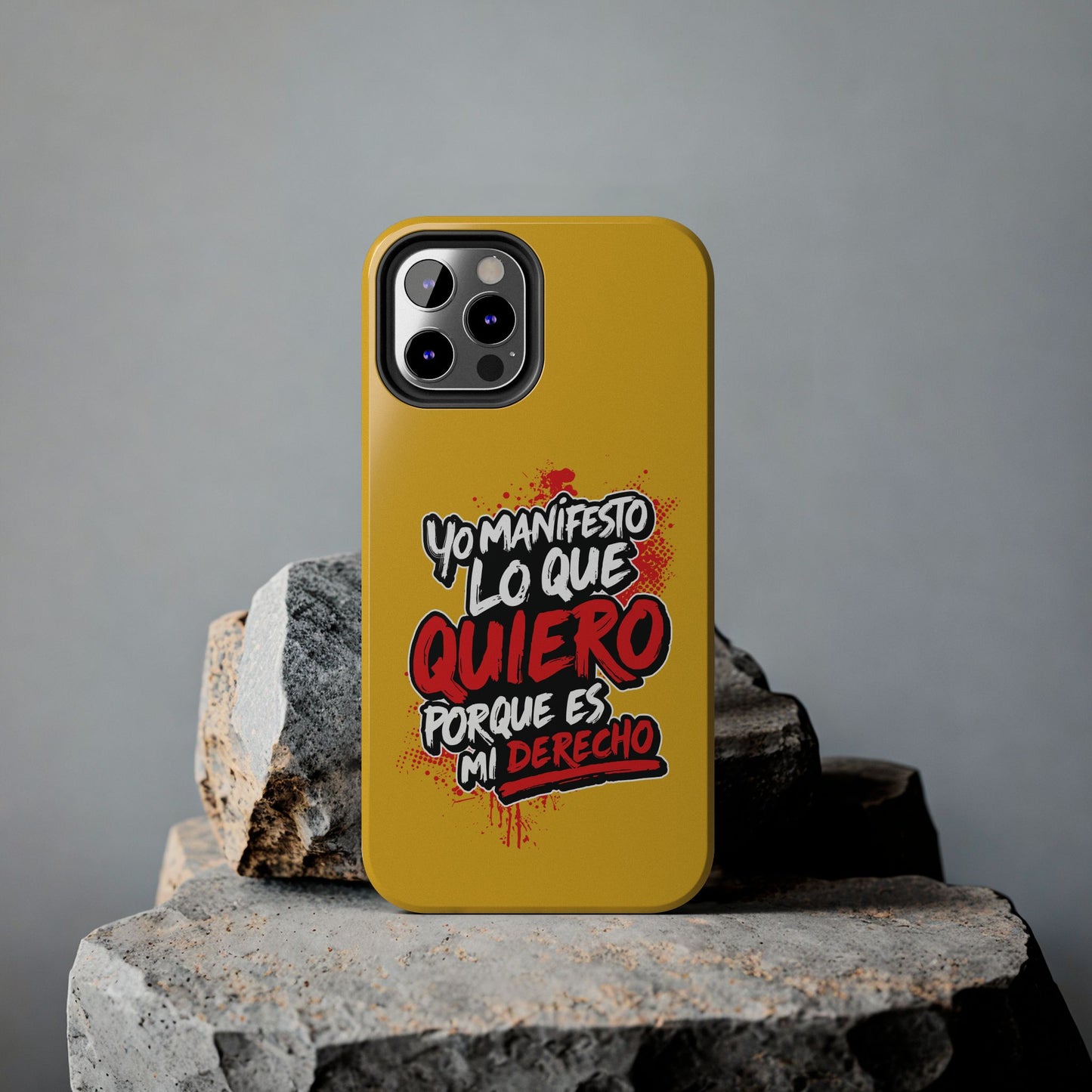 Funda para teléfono "Yo manifiesto lo que quiero" - Amarillo