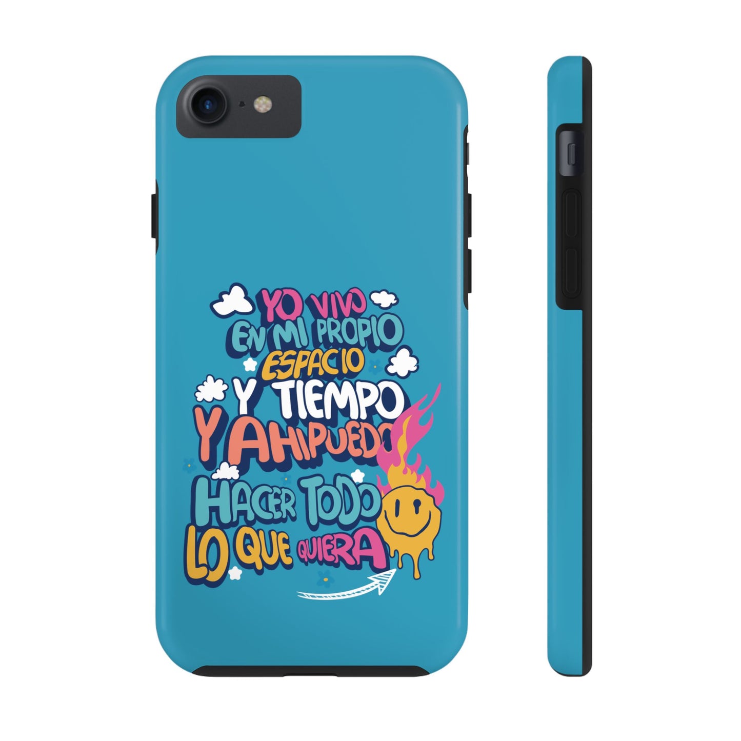 Funda para teléfono "Yo vivo en propio espacio y tiempo" - Turquesa