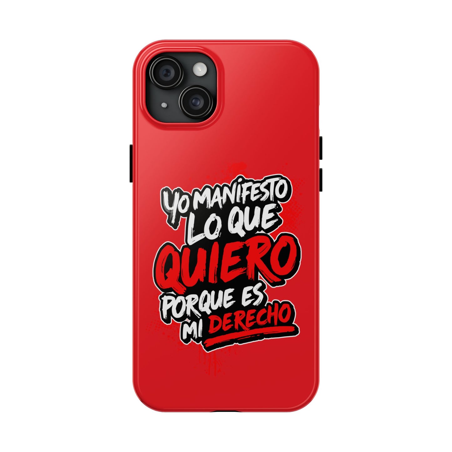 Funda para teléfono "Yo manifiesto lo que quiero" - Rojo