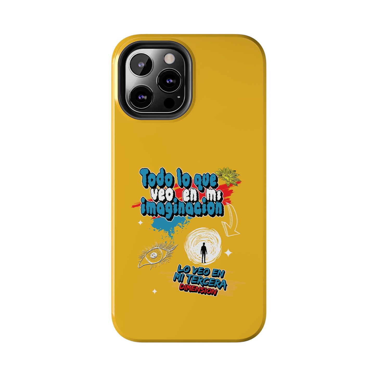 Funda para teléfono "Todo lo que veo en mi imaginación" - Amarillo