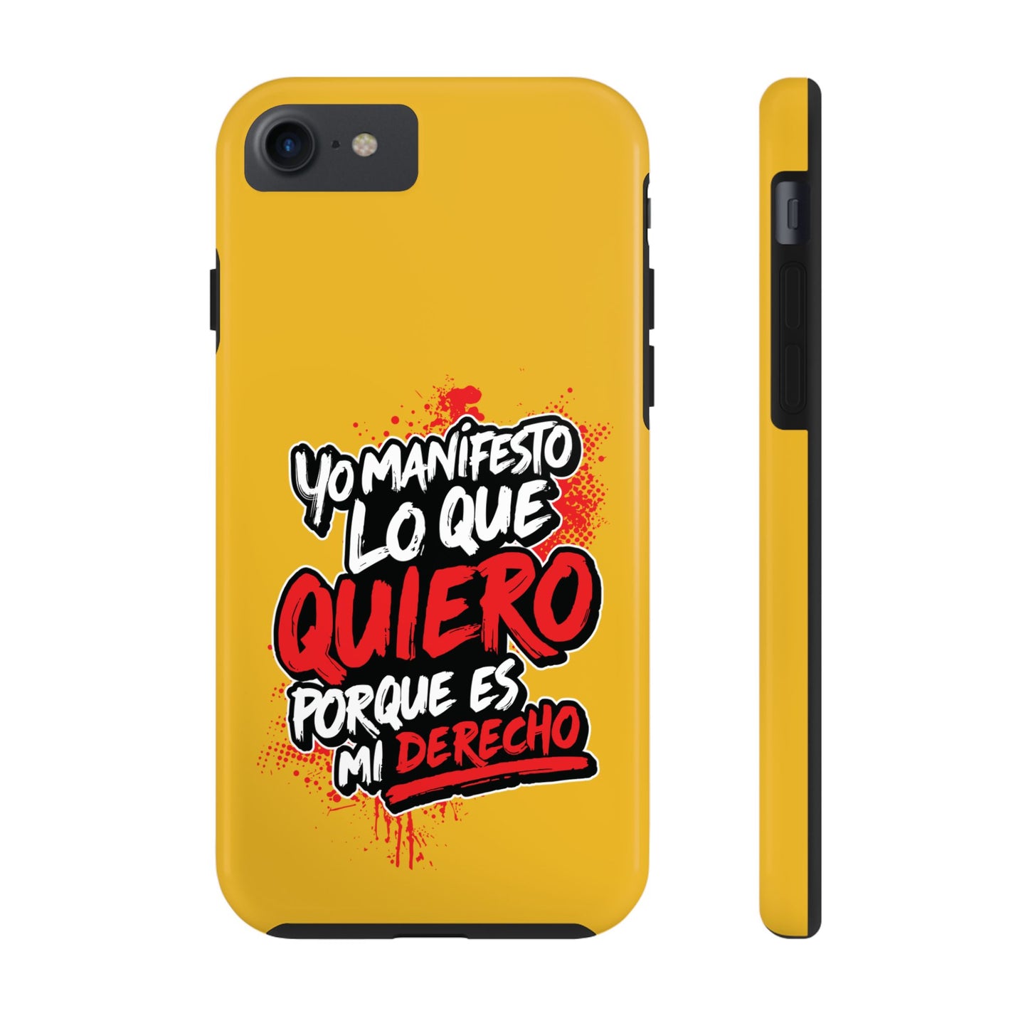 Funda para teléfono "Yo manifiesto lo que quiero" - Amarillo