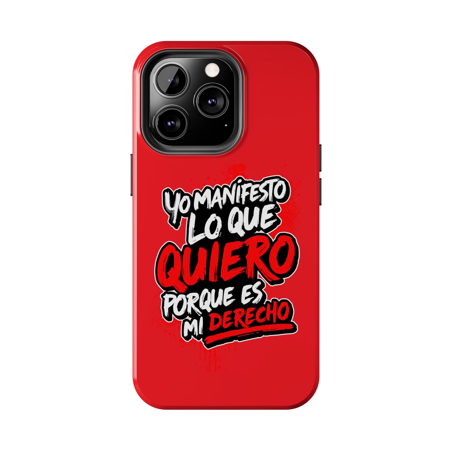 Funda para teléfono "Yo manifiesto lo que quiero" - Rojo