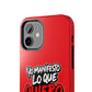 Funda para teléfono "Yo manifiesto lo que quiero" - Rojo