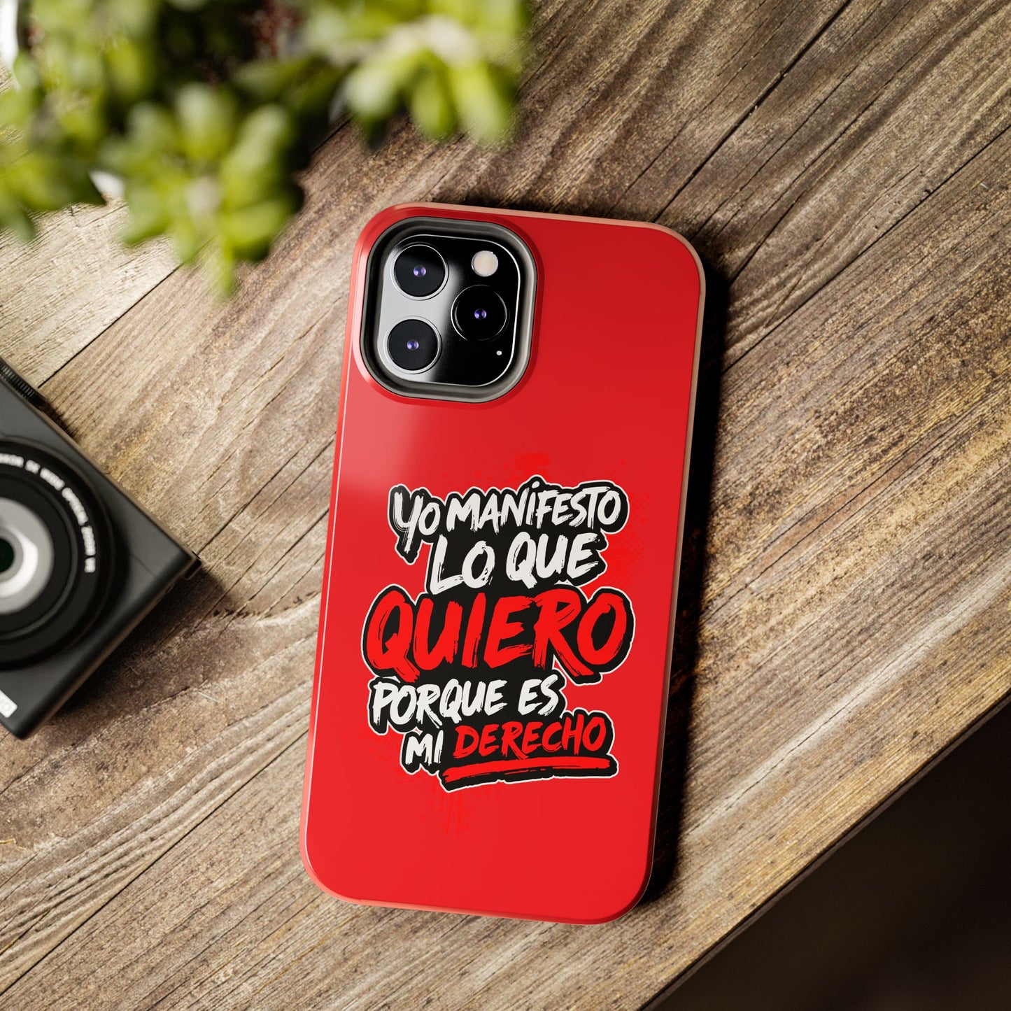 Funda para teléfono "Yo manifiesto lo que quiero" - Rojo