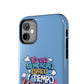 Funda para teléfono "Yo vivo en propio espacio y tiempo" - Celeste