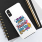 Funda para teléfono "Yo vivo en propio espacio y tiempo" - Blanco