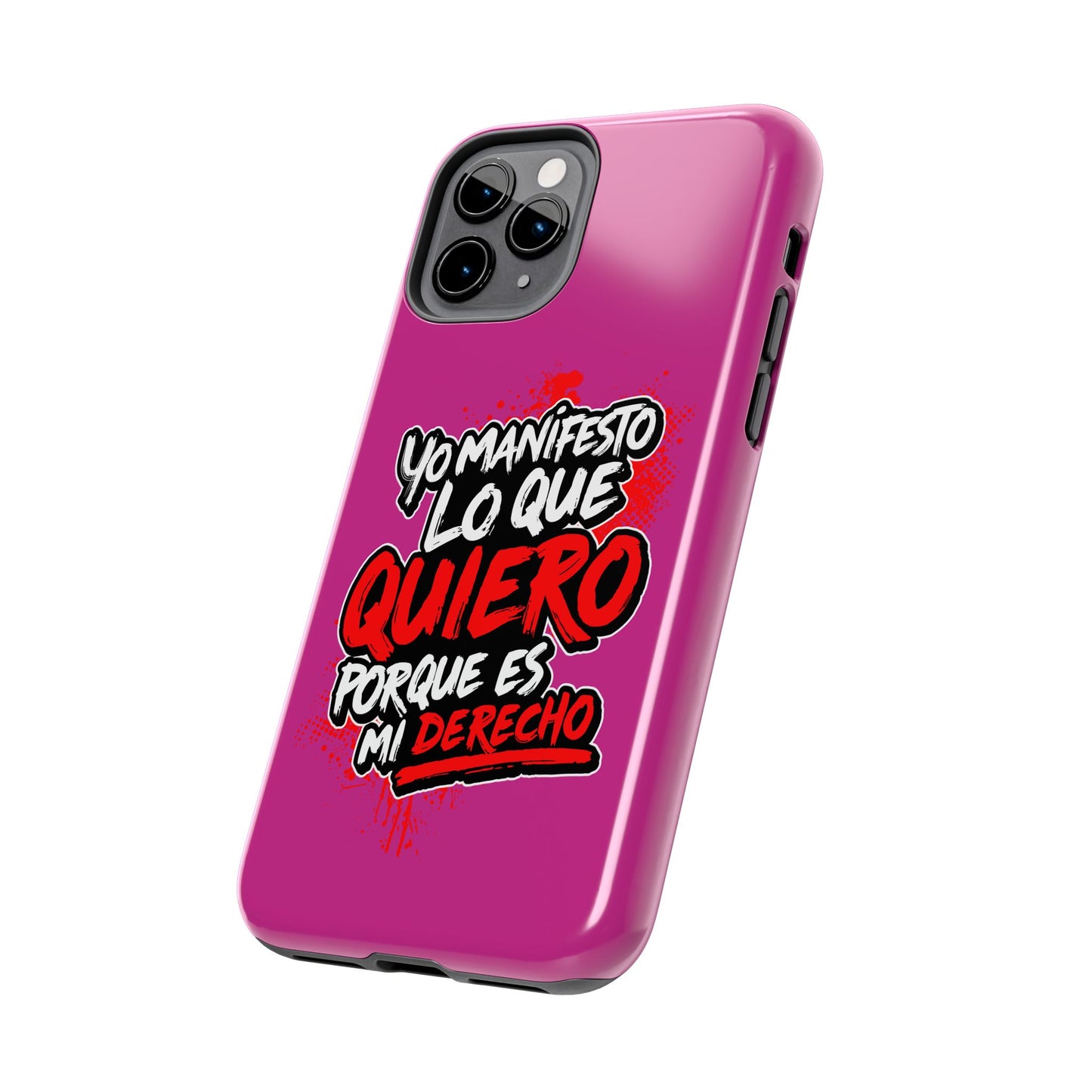 Funda para teléfono "Yo manifiesto lo que quiero" - Fucsia