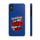 Funda para teléfono "Yo manifiesto lo que quiero" - Azul