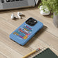 Funda para teléfono "Yo vivo en propio espacio y tiempo" - Celeste