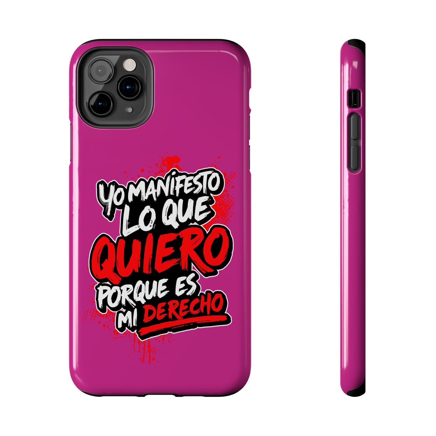 Funda para teléfono "Yo manifiesto lo que quiero" - Fucsia