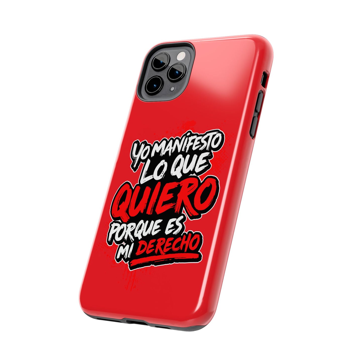 Funda para teléfono "Yo manifiesto lo que quiero" - Rojo