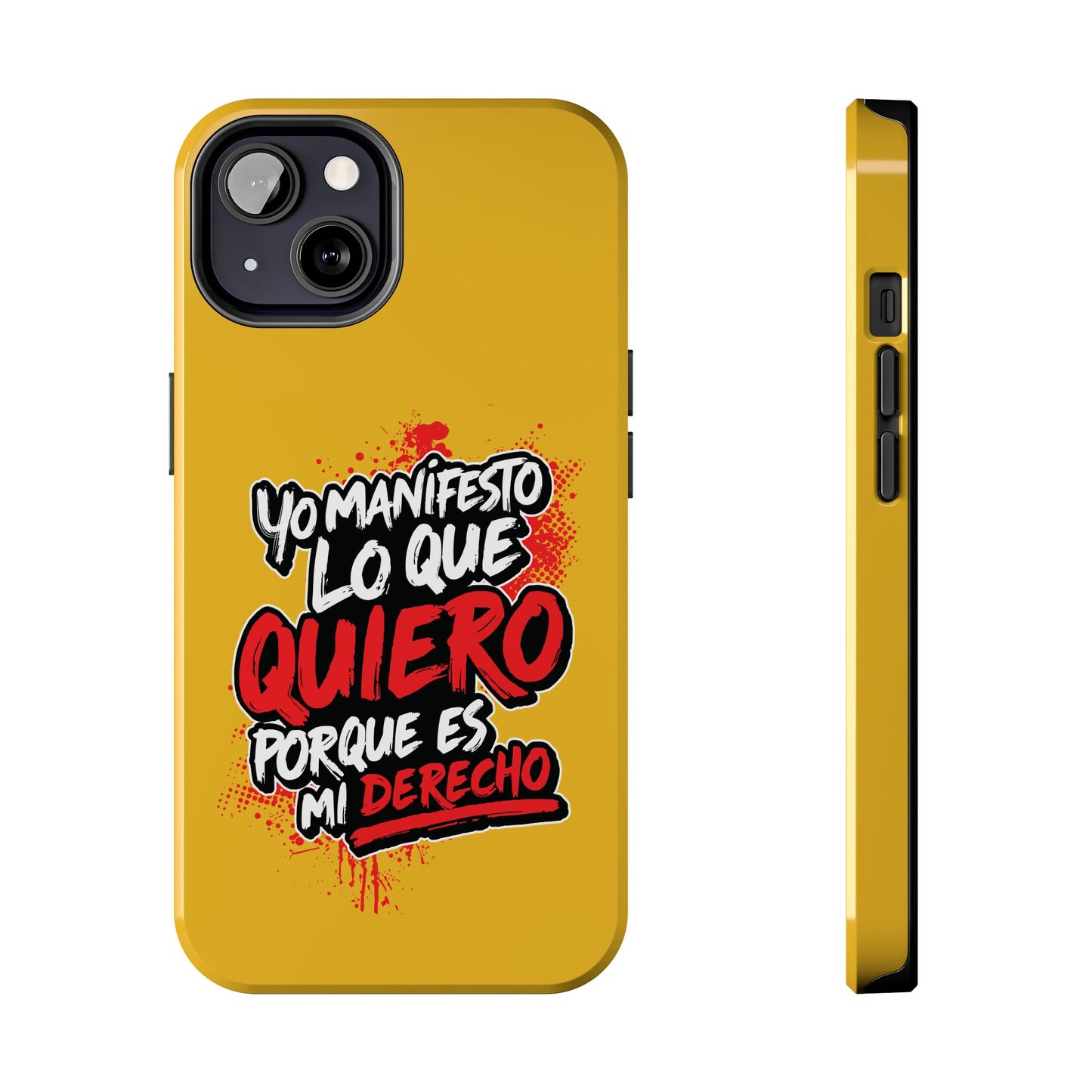 Funda para teléfono "Yo manifiesto lo que quiero" - Amarillo