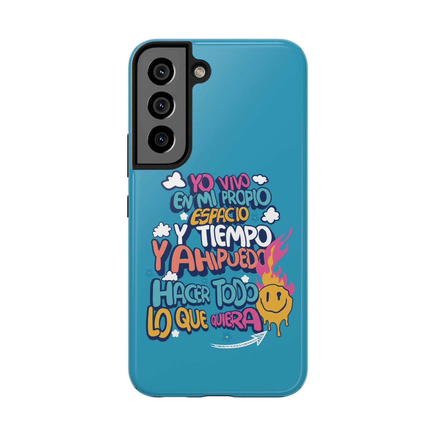 Funda para teléfono "Yo vivo en propio espacio y tiempo" - Turquesa