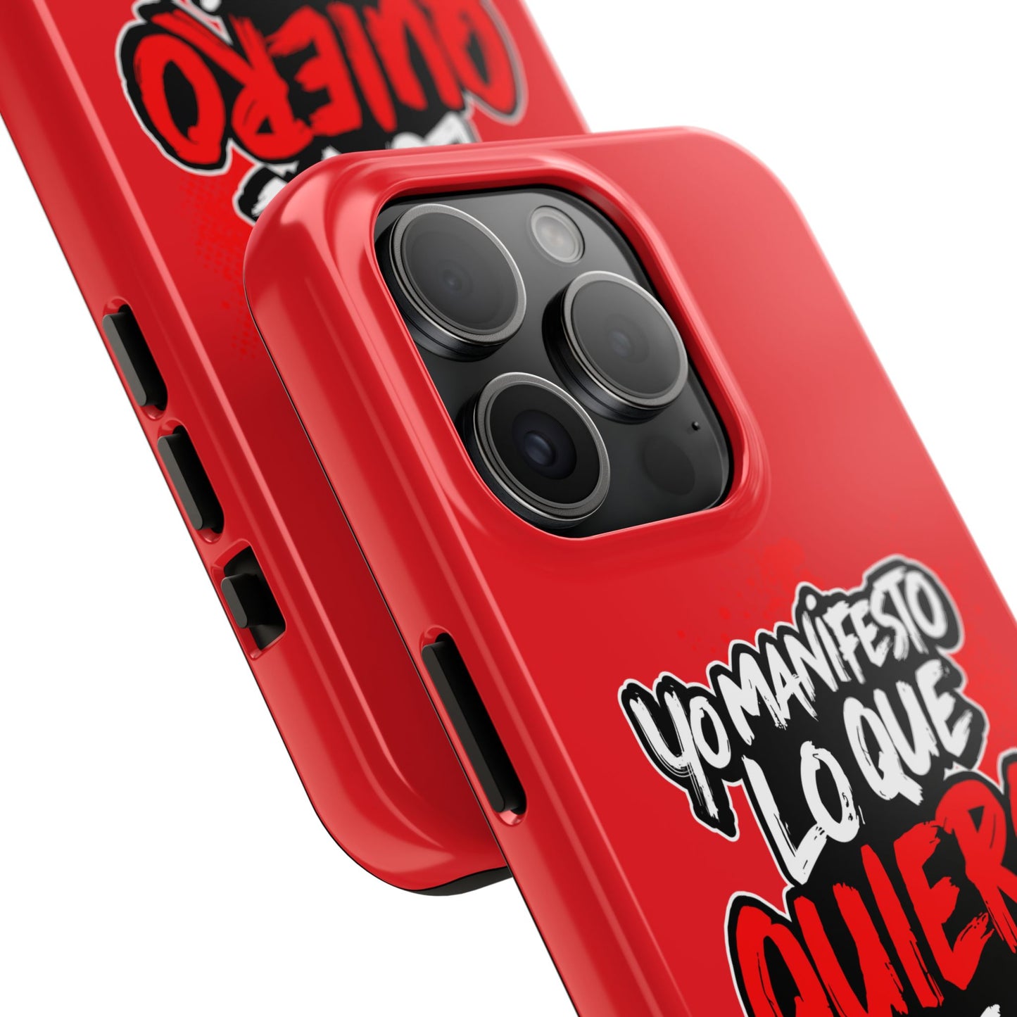 Funda para teléfono "Yo manifiesto lo que quiero" - Rojo