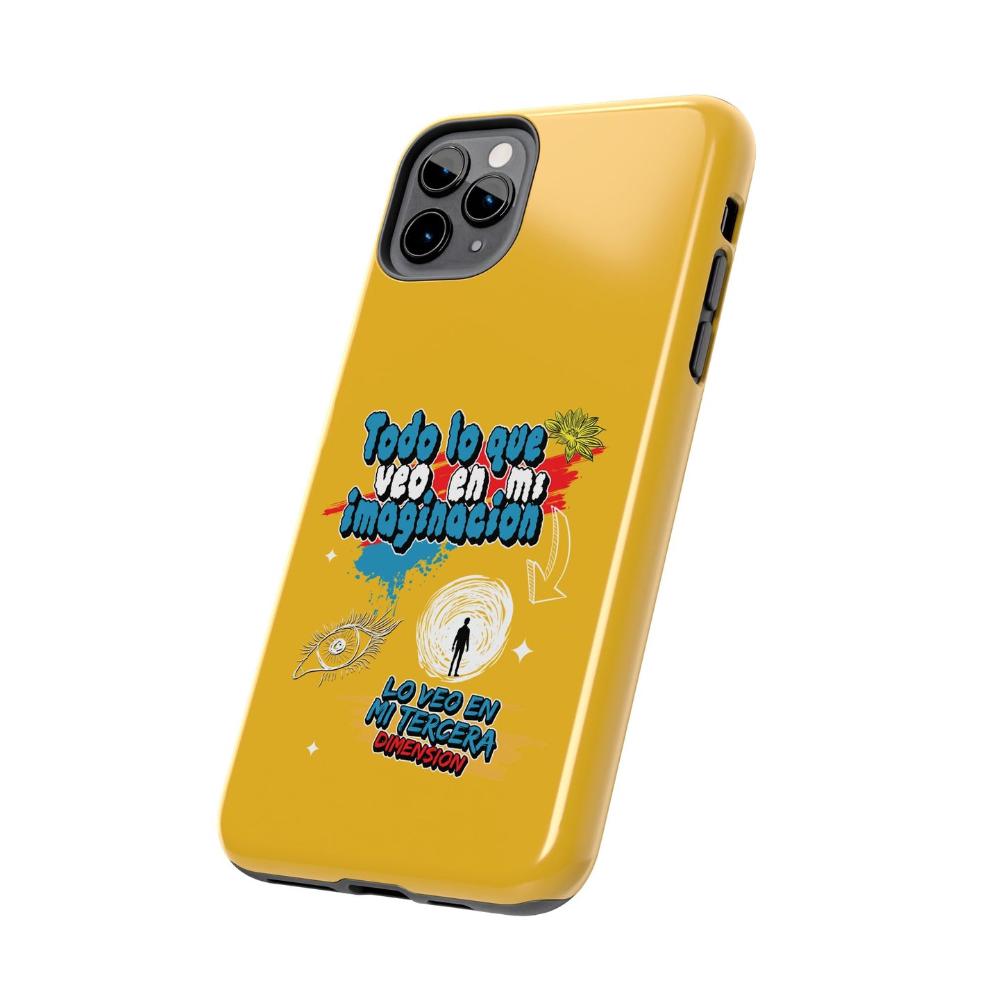 Funda para teléfono "Todo lo que veo en mi imaginación" - Amarillo