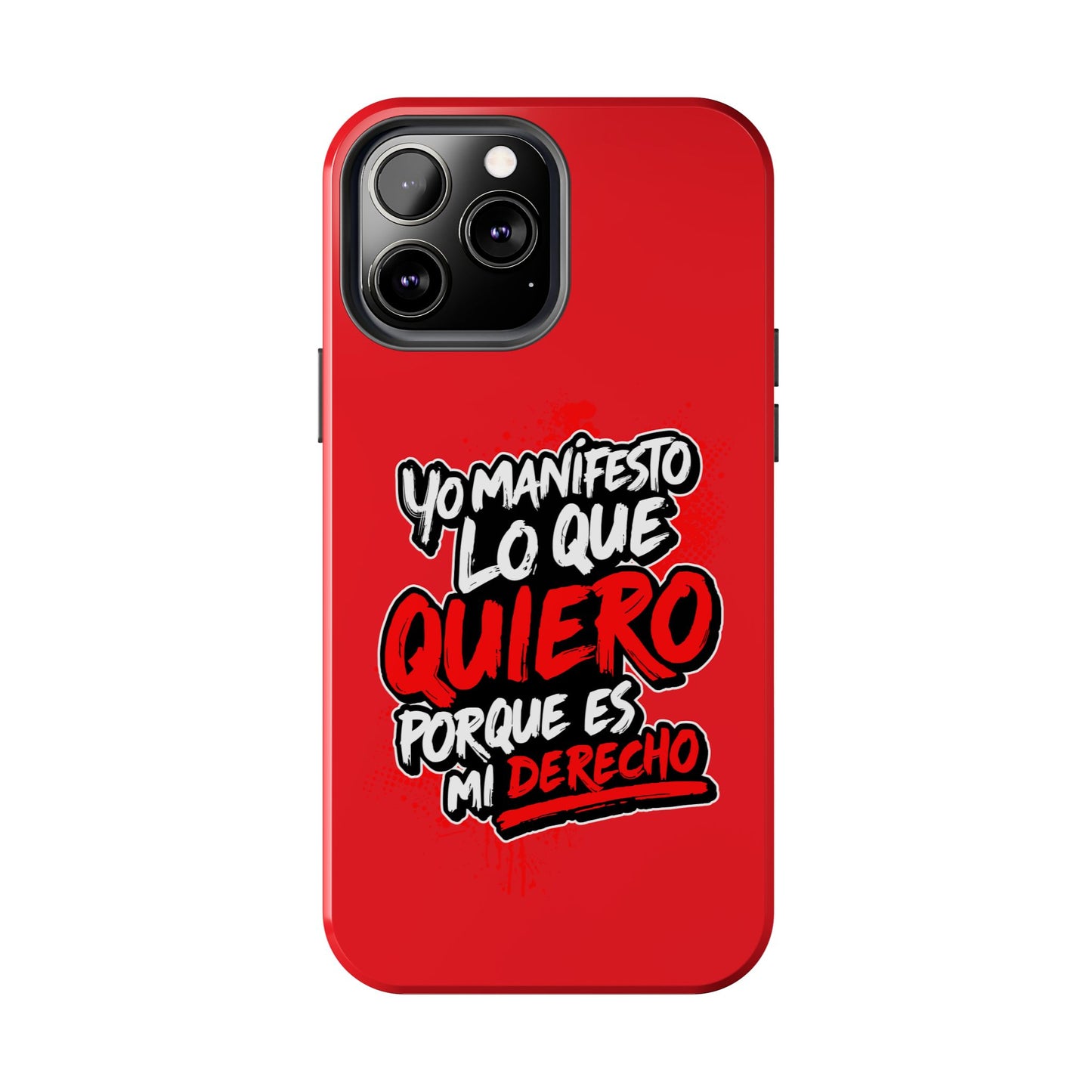 Funda para teléfono "Yo manifiesto lo que quiero" - Rojo