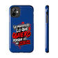 Funda para teléfono "Yo manifiesto lo que quiero" - Azul