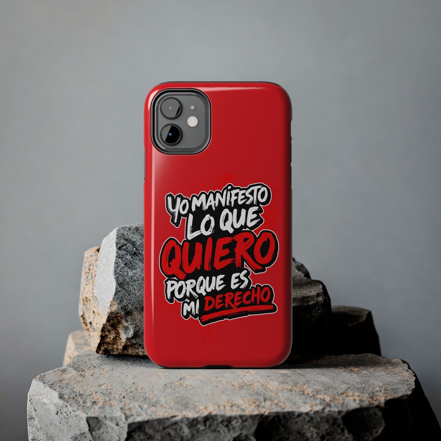 Funda para teléfono "Yo manifiesto lo que quiero" - Rojo