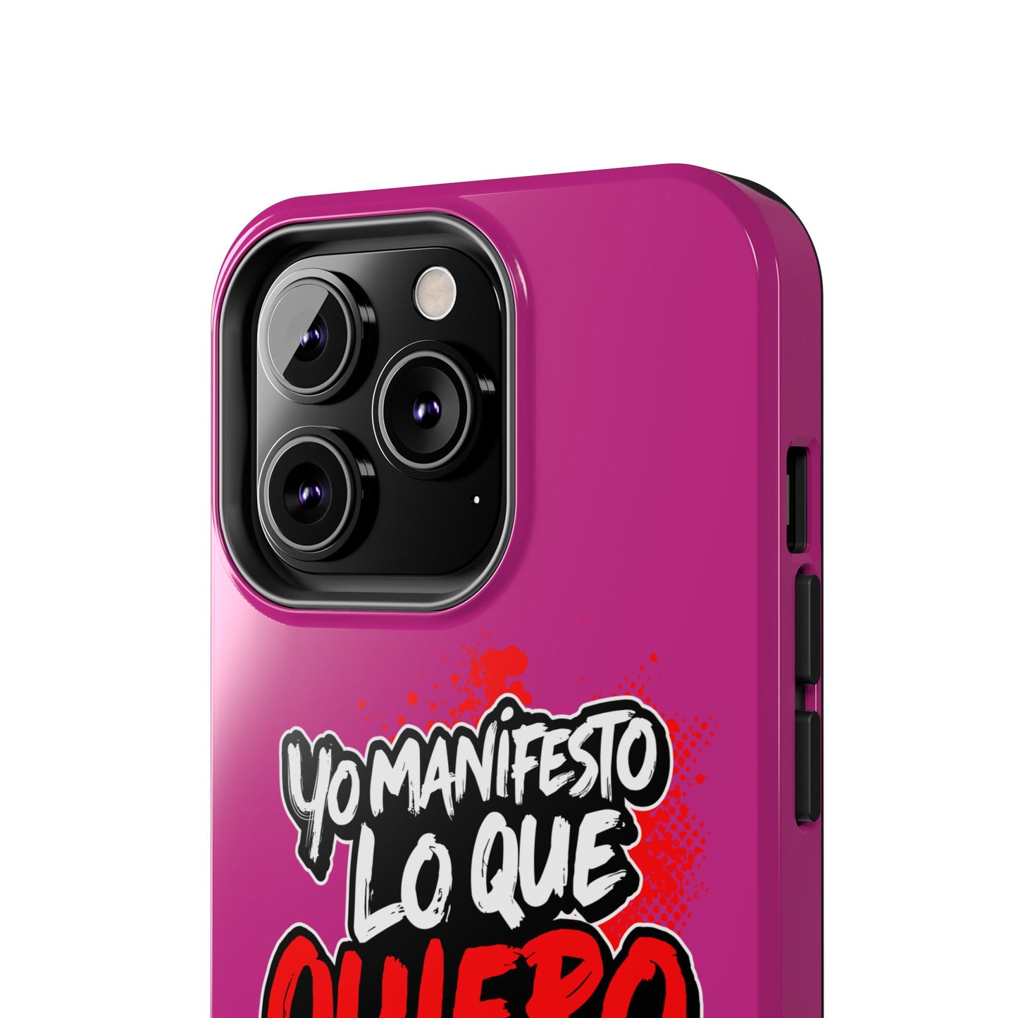 Funda para teléfono "Yo manifiesto lo que quiero" - Fucsia