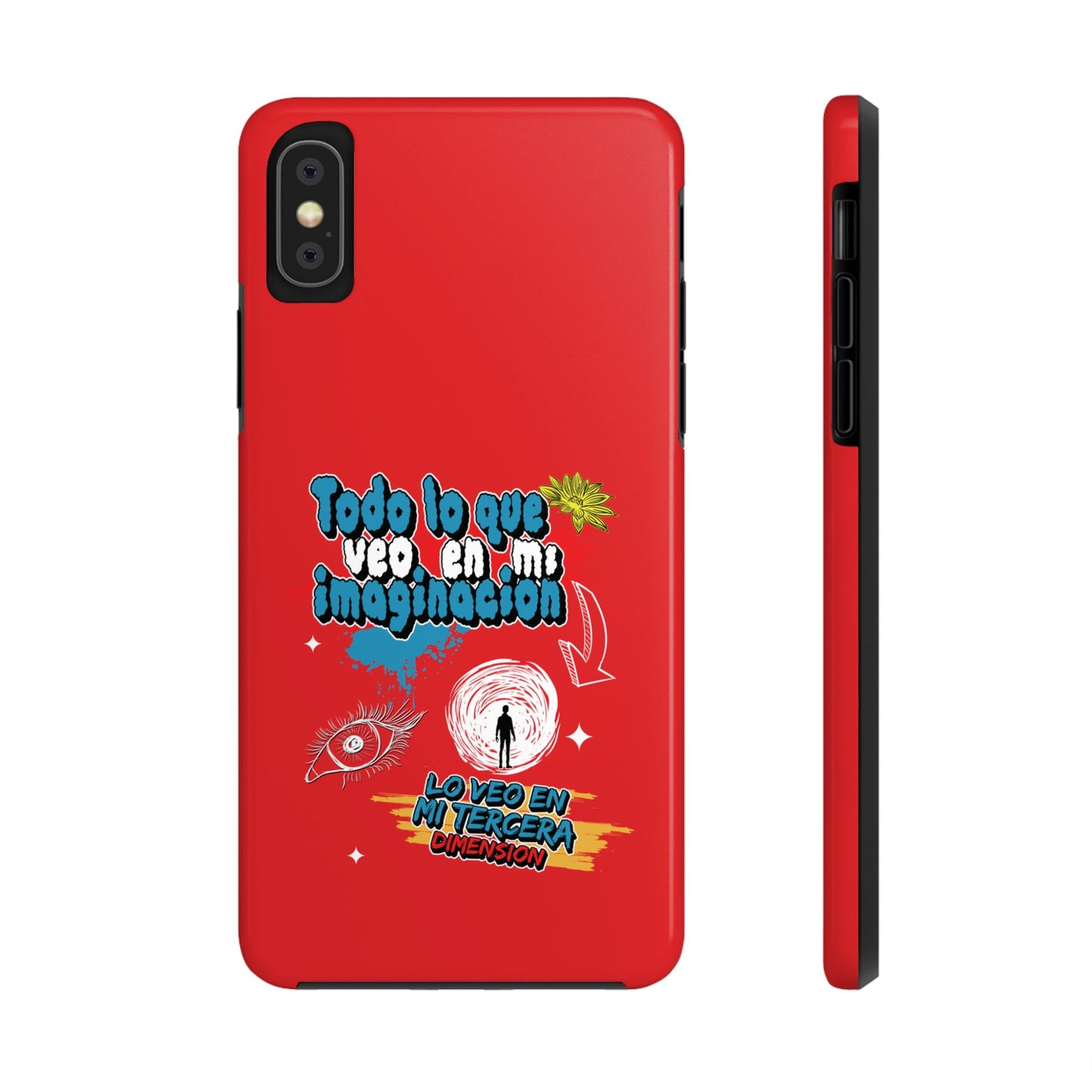 Funda para teléfono "Todo lo que veo en mi imaginación" - Rojo