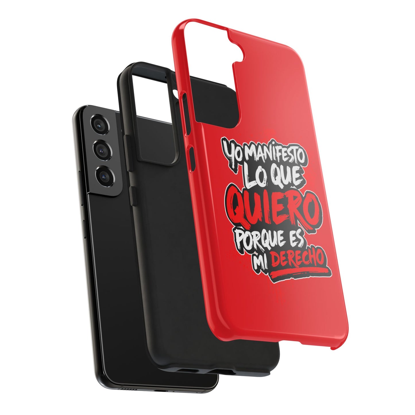 Funda para teléfono "Yo manifiesto lo que quiero" - Rojo